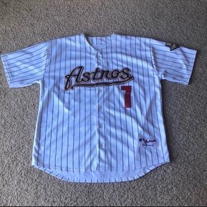 Huston Astro’s Craig Biggio home white jersey.